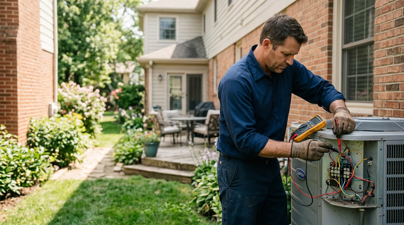 HVAC technician working near Mendon, IL